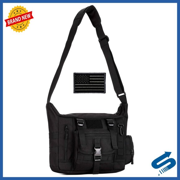 Tactical Messenger Bag MOLLE Sling Shoulder Pack Military Outdoor Gear